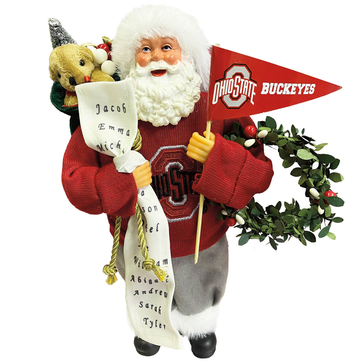 Santa’s Workshop Inc. - 12" Ohio State Proud Santa