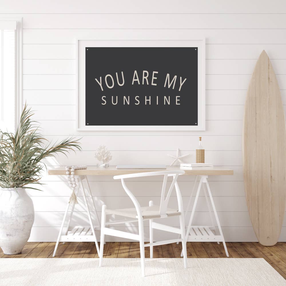 Red Barn Canvas - You Are My Sunshine, Vintage Style Canvas Hanging Banner
