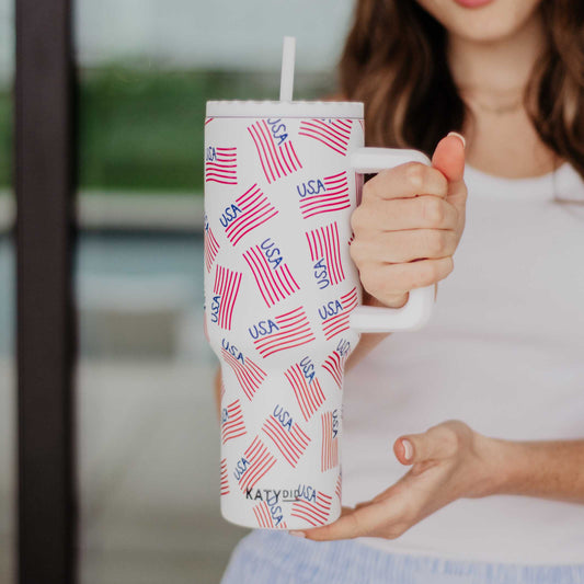 Katydid - "USA" Flags Repeat Wholesale Tumbler Cup