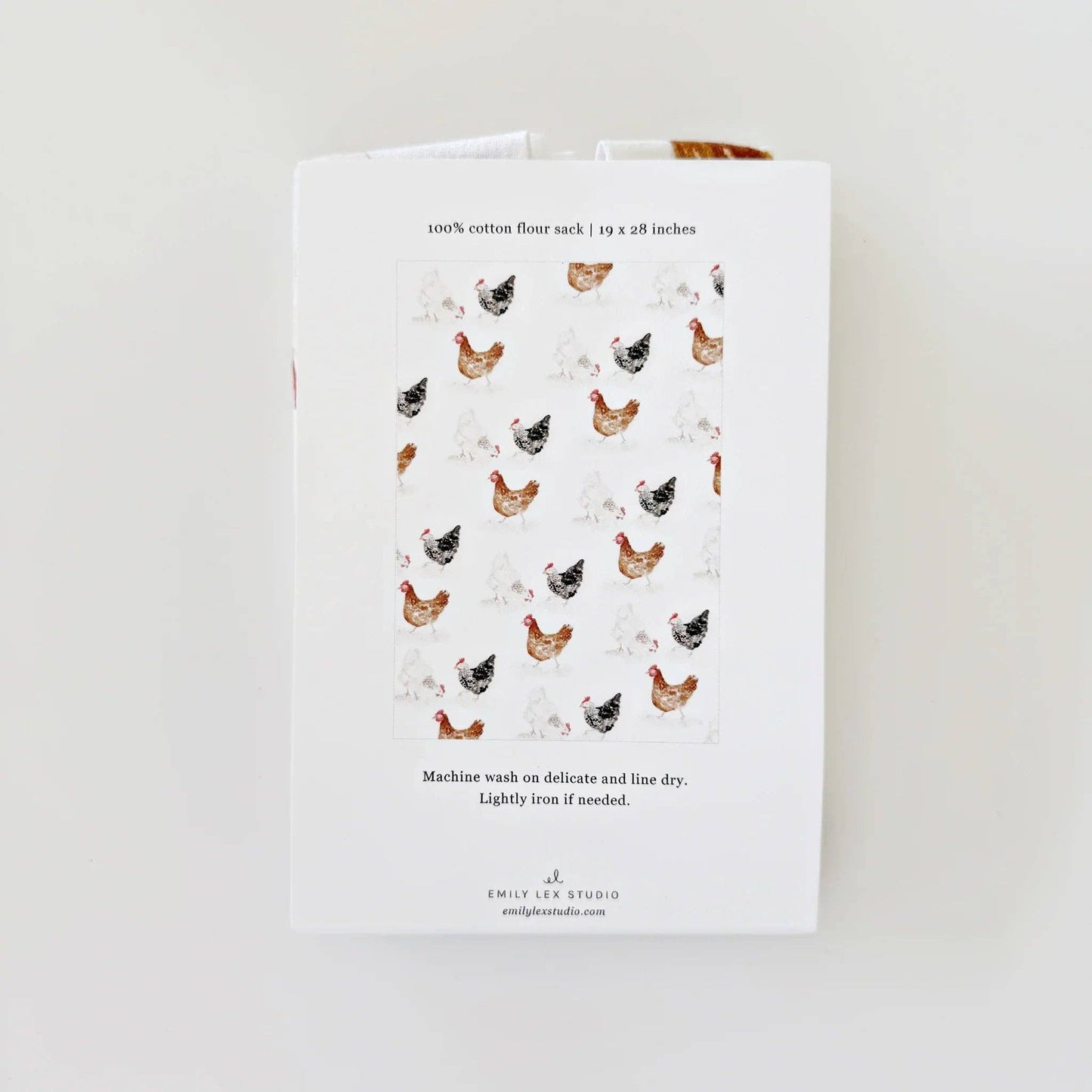 emily lex studio - Chickens cotton flour sack tea towel