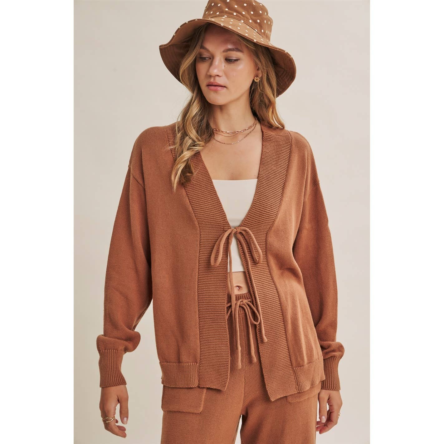 in february - SLOW GETAWAY SOFT COTTON VERSATILE SLOUCHY SWEATER CARDIGAN