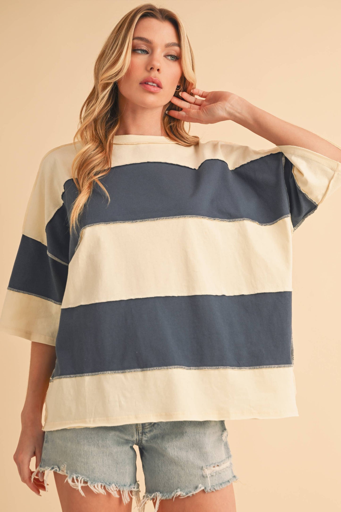 AEMI + CO - 8417FN Polly Color Block Top