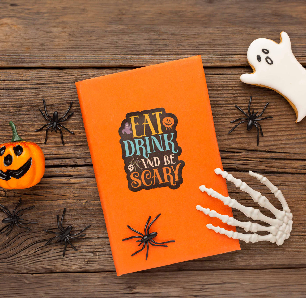 Sentinel Supply - Eat, Drink, and Be Scary Halloween Sticker - Cute Fall Gift