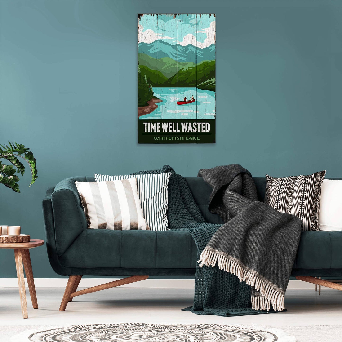 Old Wood Signs - Time Well Wasted - Wood & Metal Wall Art