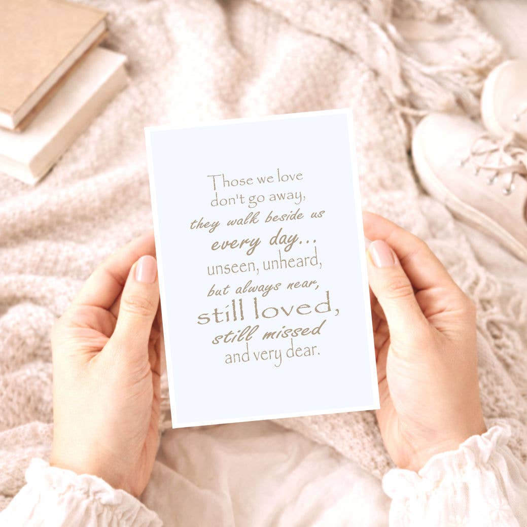 Bellflower Girl - Those We Love Don't Go Away - Love & Sympathy Card