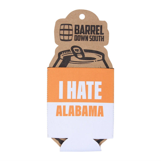 Barrel Down South - Orange/White I Hate Alabama Can Cooler