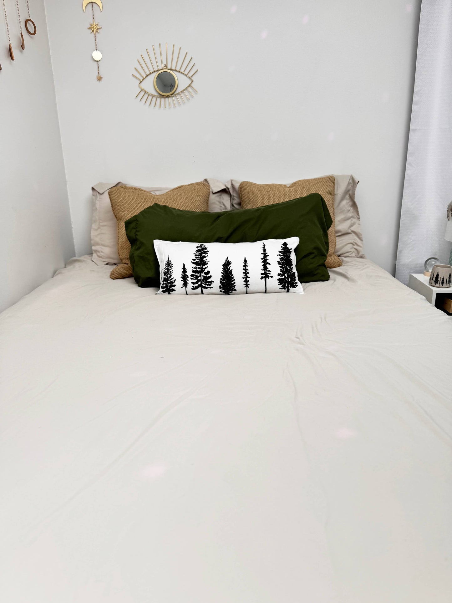 Artsy Em - Evergreen Enchantment Throw Pillow