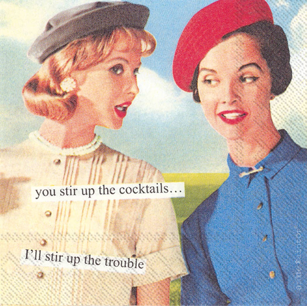 Boston International - Paper Cocktail Napkins Pack of 20 Anne Taintor Stir Up