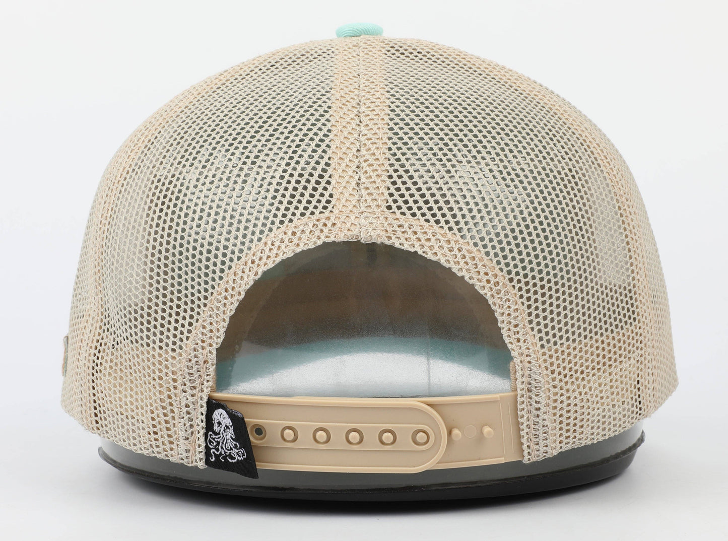 SALT WATER SOUL - Leather Patch Aqua Trucker Mesh Snapback Hat