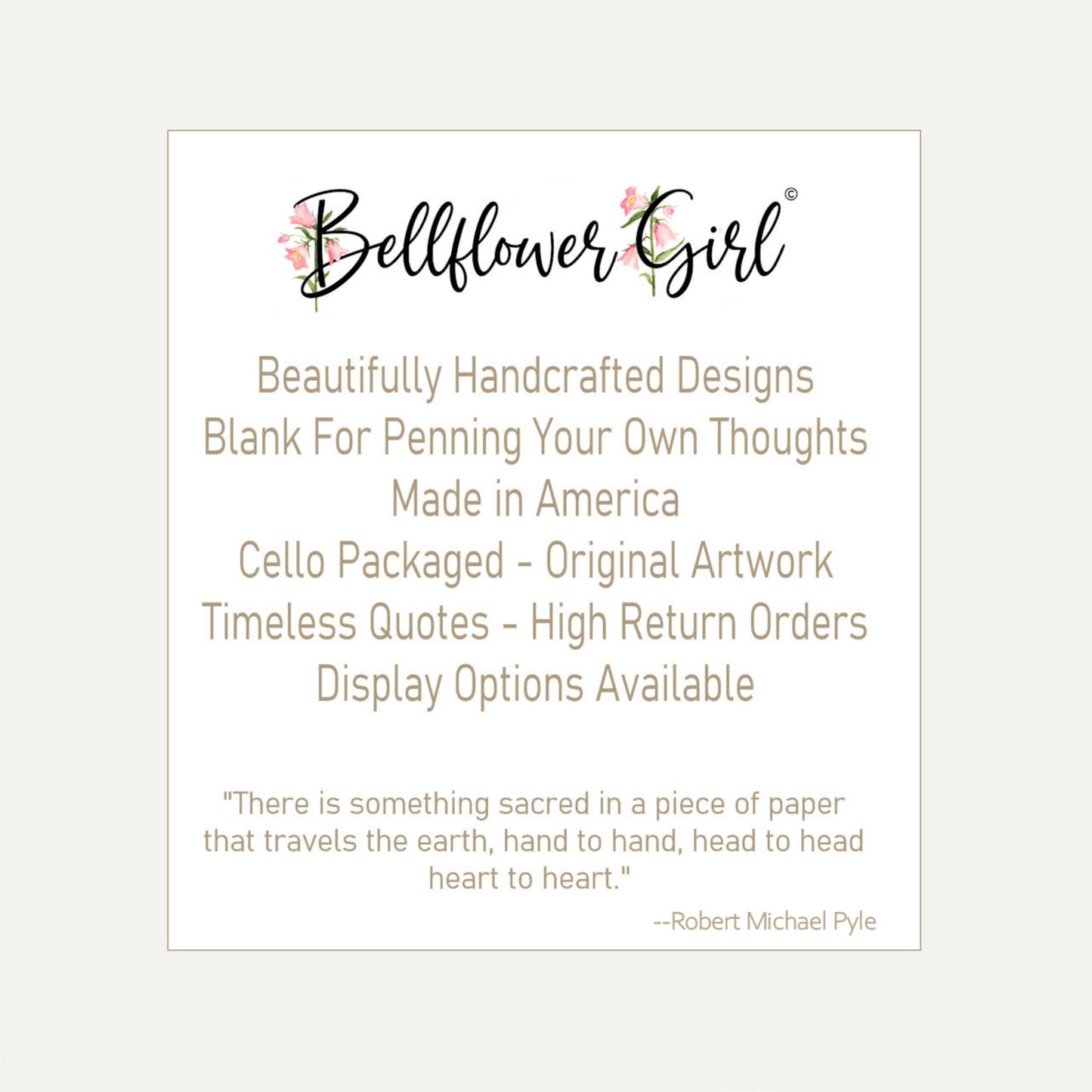 Bellflower Girl - When the World Says Give Up Hope Whispers - Friendship Card