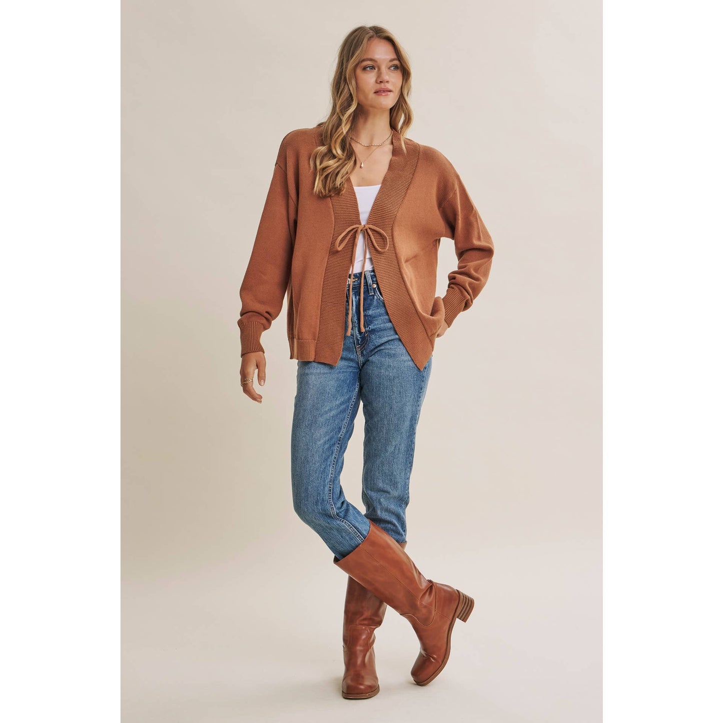 in february - SLOW GETAWAY SOFT COTTON VERSATILE SLOUCHY SWEATER CARDIGAN