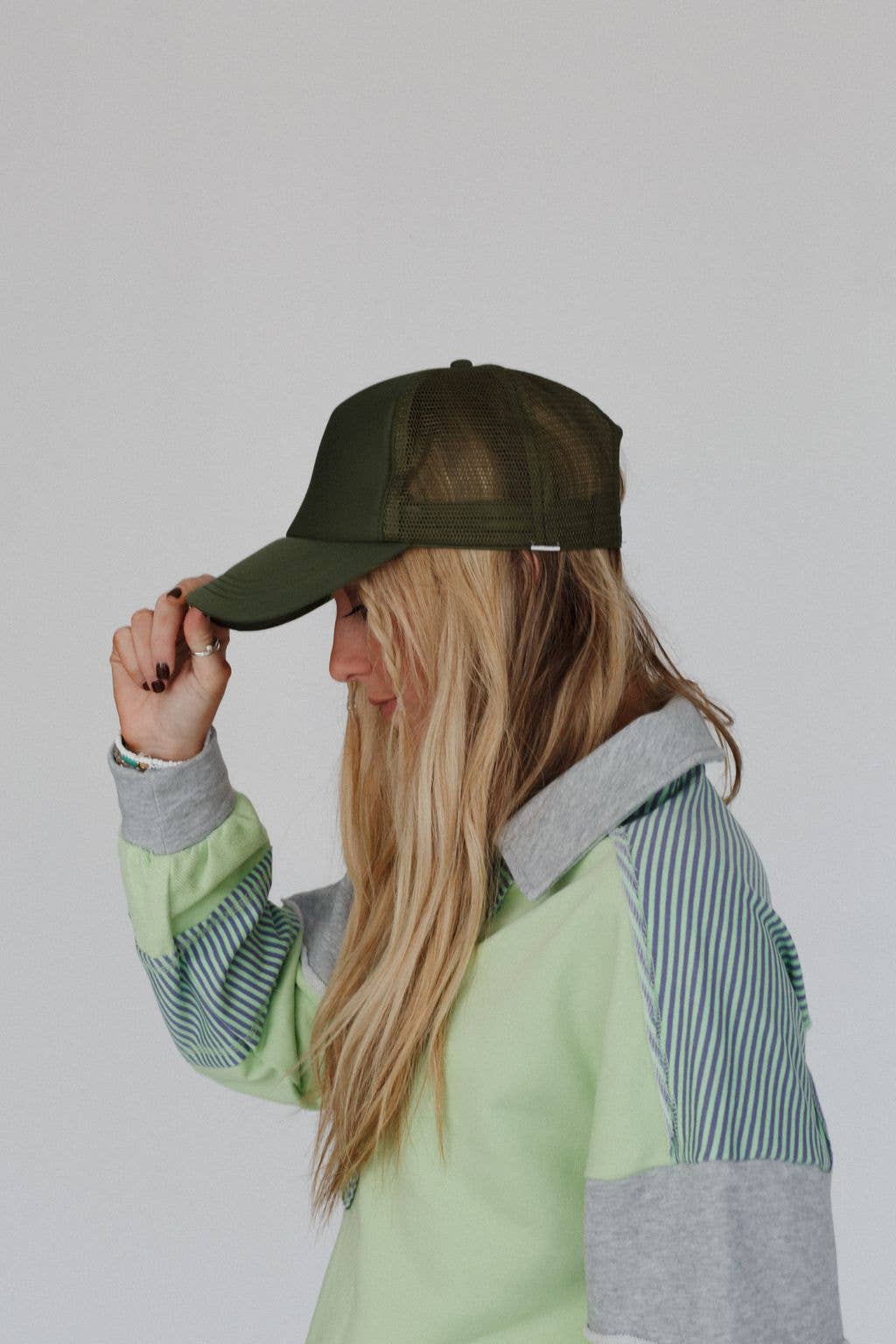 Three Bird Nest - Desert Drift Trucker Hat - Olive