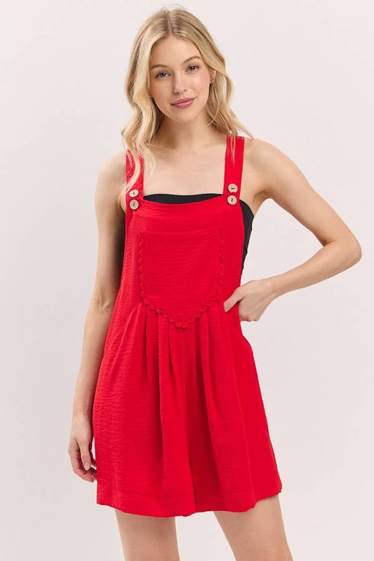 Sewn and Seen - Scallop Pocket Strap Romper