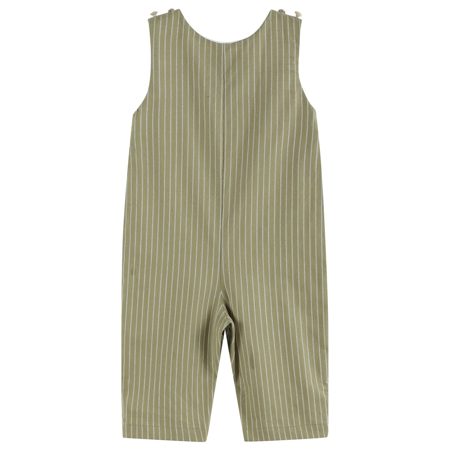 Lil Cactus - Green Dinosaur Smocked Overalls