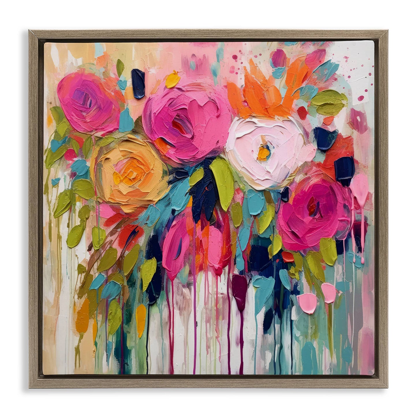 Stupell Industries - Urban Paint Bouquet Floating Frame