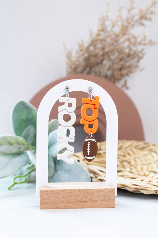 EJ Clay Co - Rocky Top Football Dangles