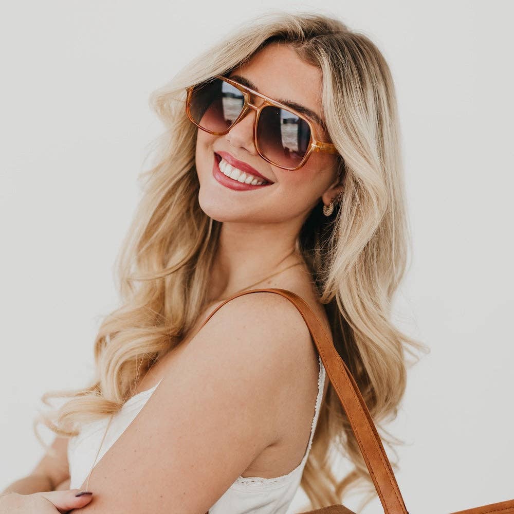 Pretty Simple - Natalie Oversized Aviator Sunglasses Wholesale
