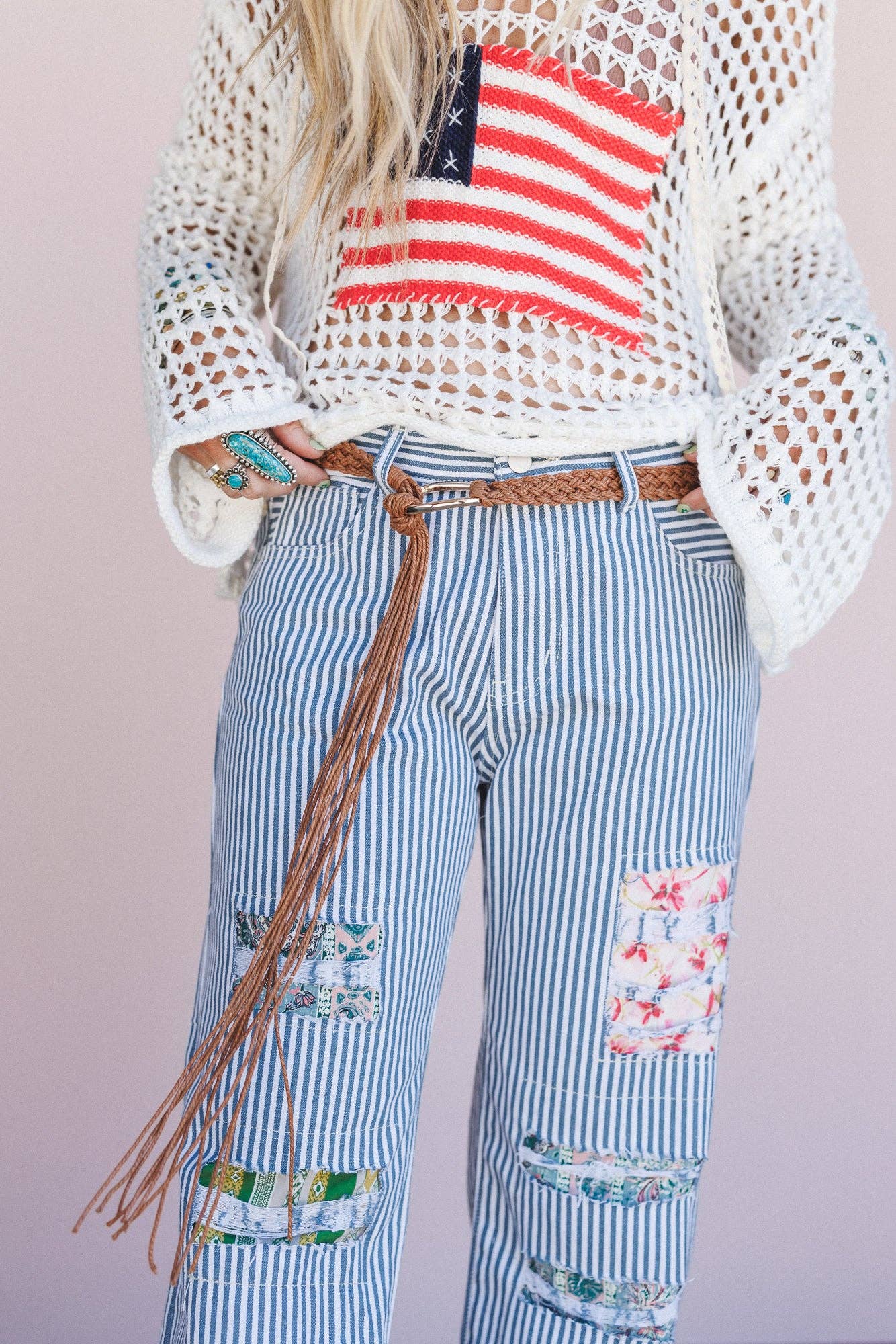 Three Bird Nest - Wanderfree Braided Belt - Camel