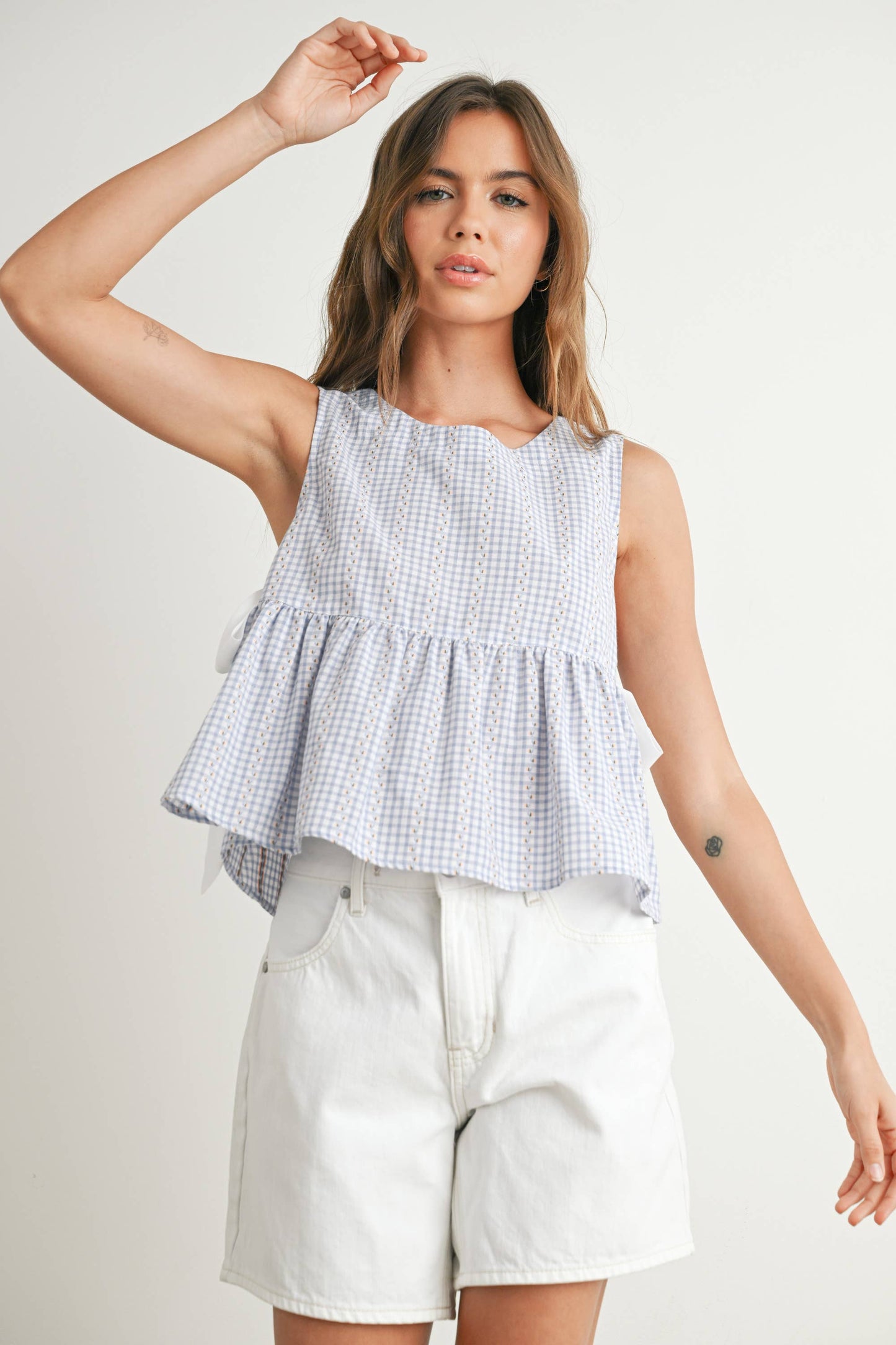 BUTTERMELON - Sky Meadow Peplum Top - BMT7750