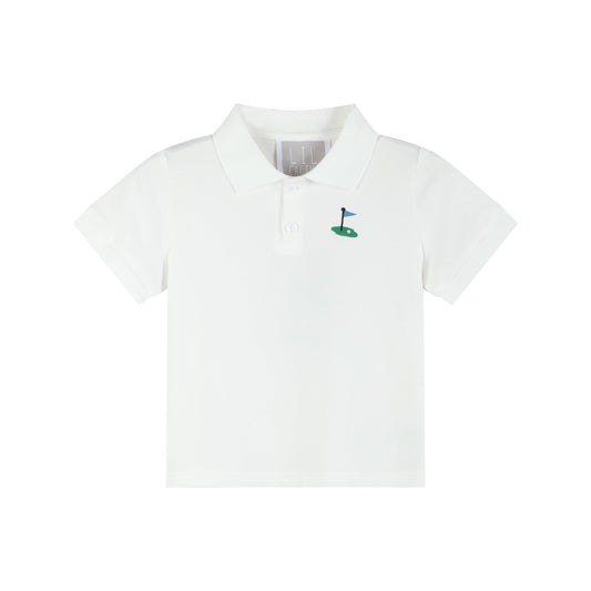 Lil Cactus - White Golf Tee Polo Shirt