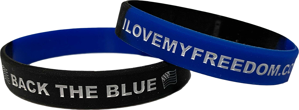 I Love My Freedom - Back The Blue Wristband