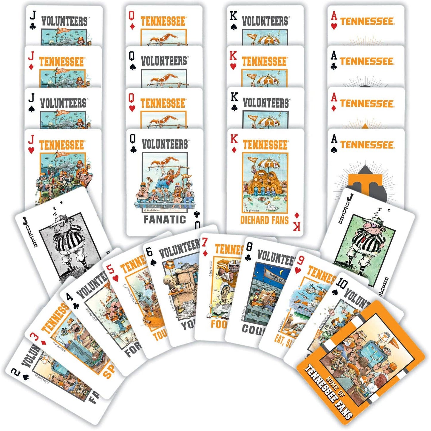 Masterpieces Puzzles - Tennessee Volunteers Fan Deck Playing Cards