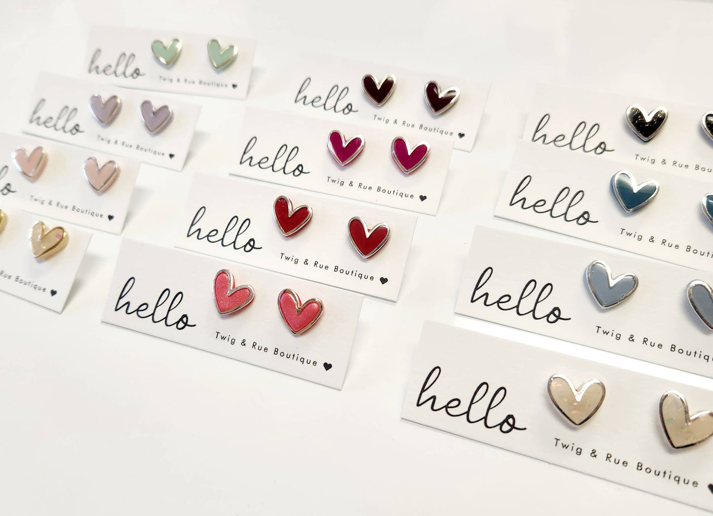 Twig & Rue boutique - Heart clay studs