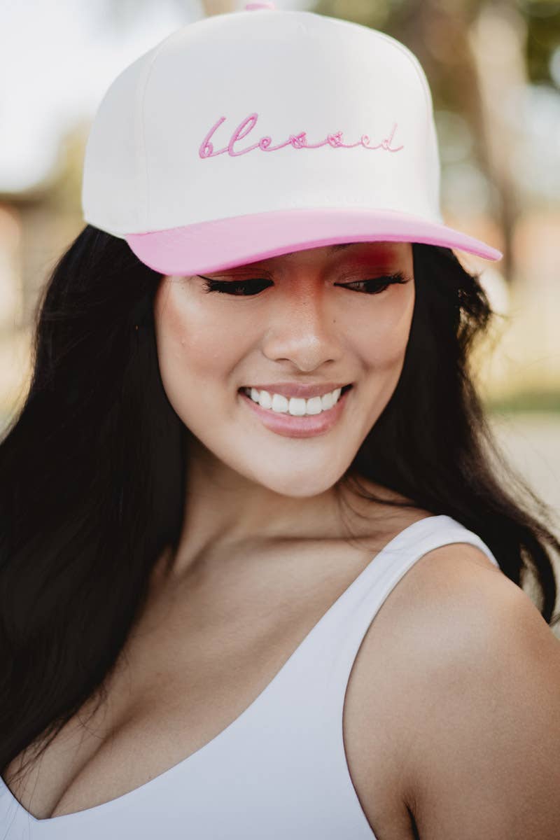 Katydid - Blessed (Cursive) Wholesale Two-Toned Vintage Hat