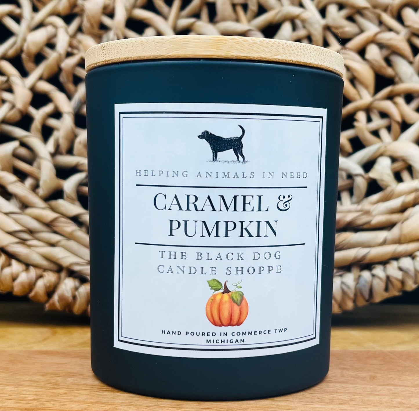 The Black Dog Candle Shoppe - Caramel & Pumpkin Classic Collection Candle