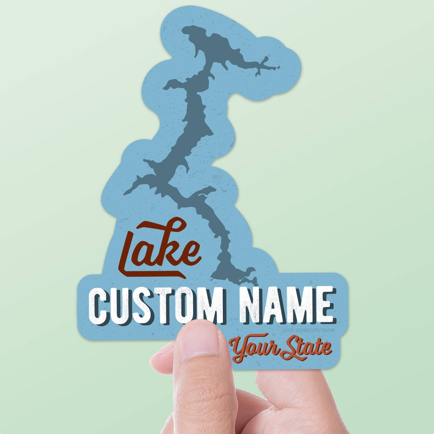 Sentinel Supply - Custom Lake Stickers - Request a Lake on Name Drop Decals