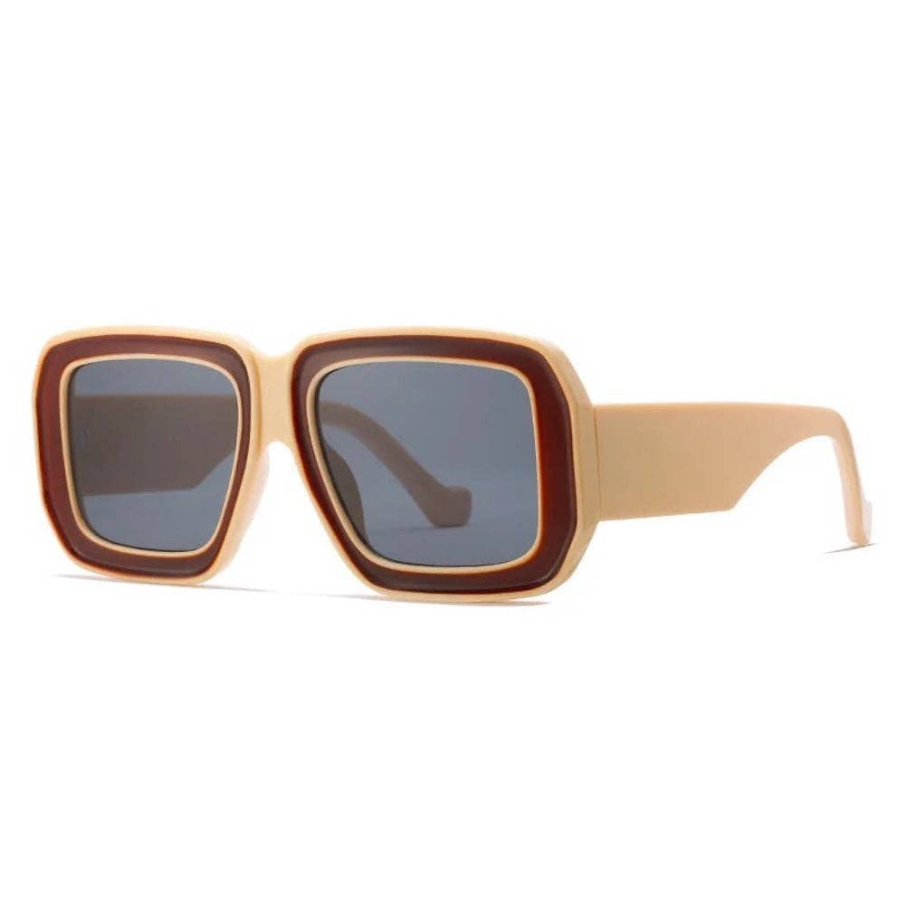 Pretty Simple - Nicolette Retro Oversized Square Sunglasses Wholesale