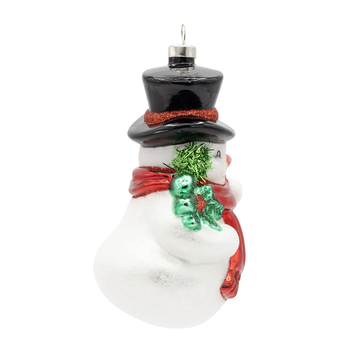 kat + annie - Holiday Glass Ornament – Vintage Snowman Ornament