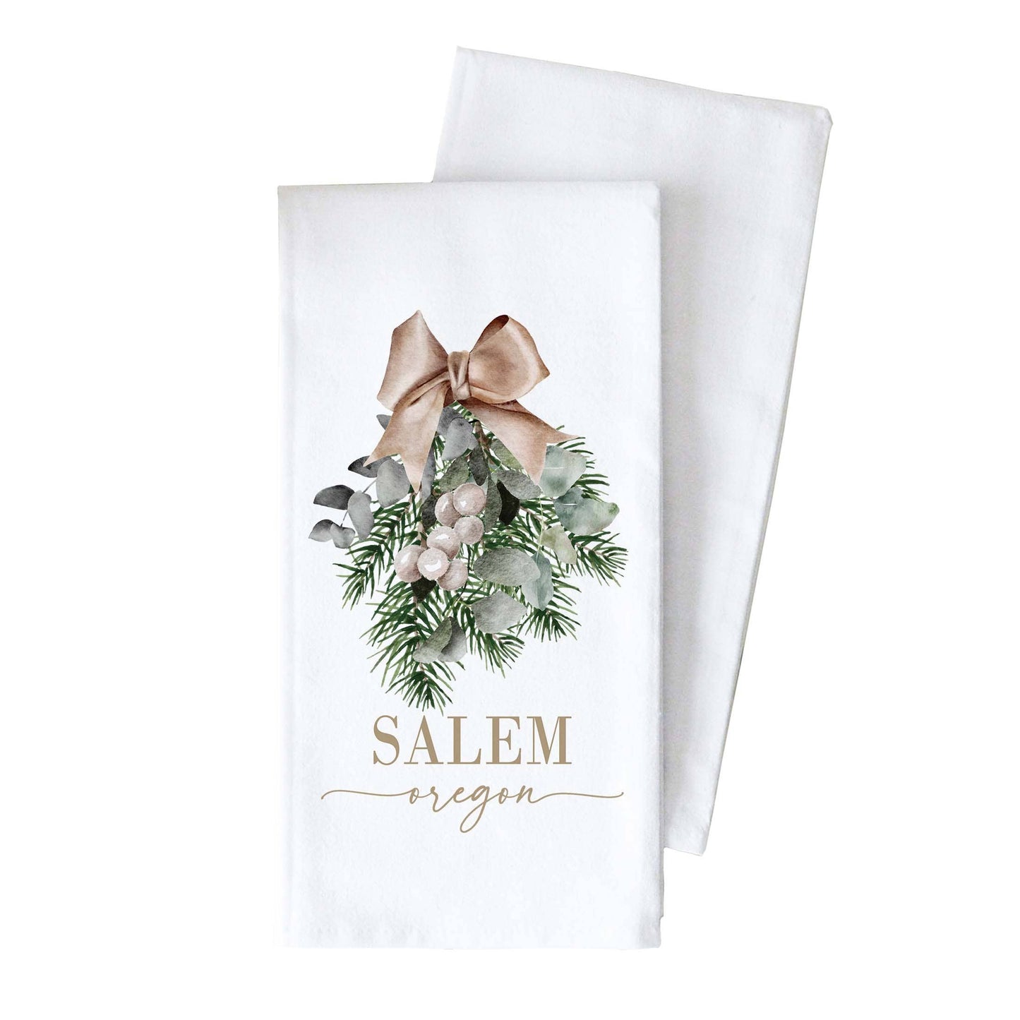 Porter Lane Home - Custom Christmas Floral Tea Towel