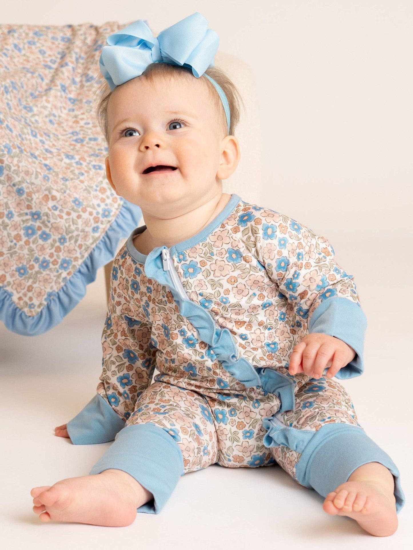 Marie Nicole Clothing - Blossom Floral Ruffle Romper