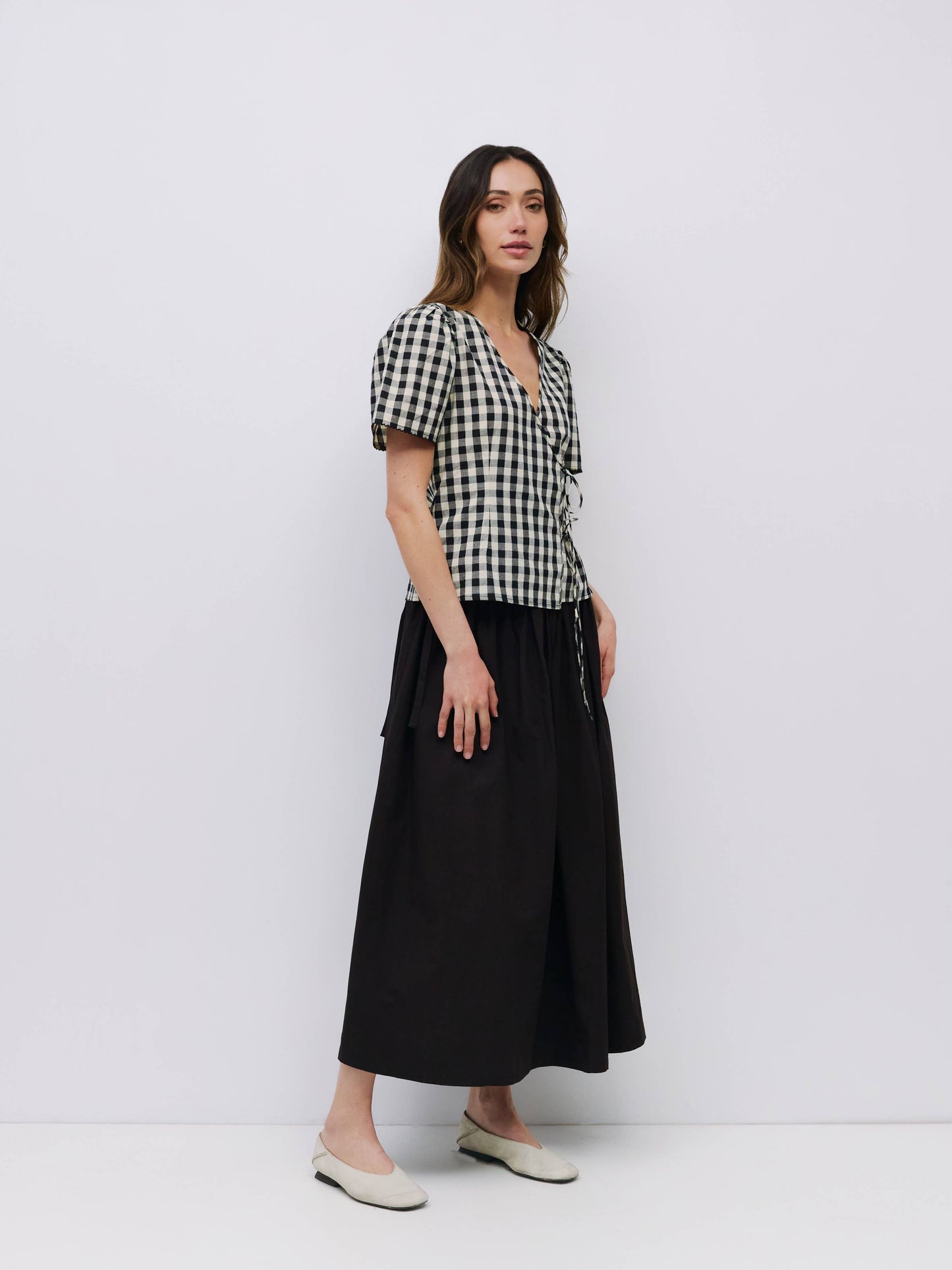 MOD REF - The Bridget Top | Gingham Tie Front Blouse