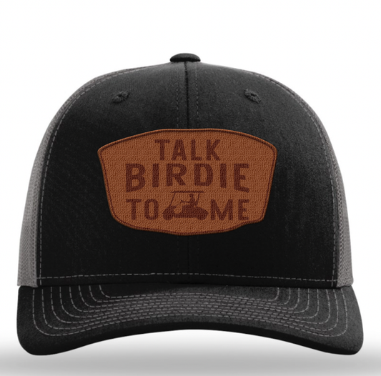 Barrel Down South - Talk Birdie To Me Golf Leather Patch Hat