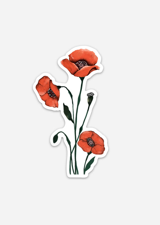 Artsy Em - Blooming Artistry Poppy Sticker