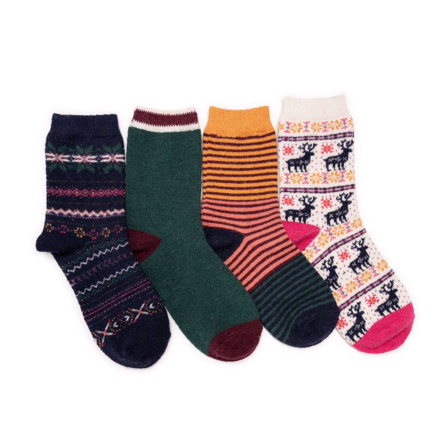 Muk Luks - MUK LUKS Women's 4 Pair Pack Patterned Crew Boot Socks