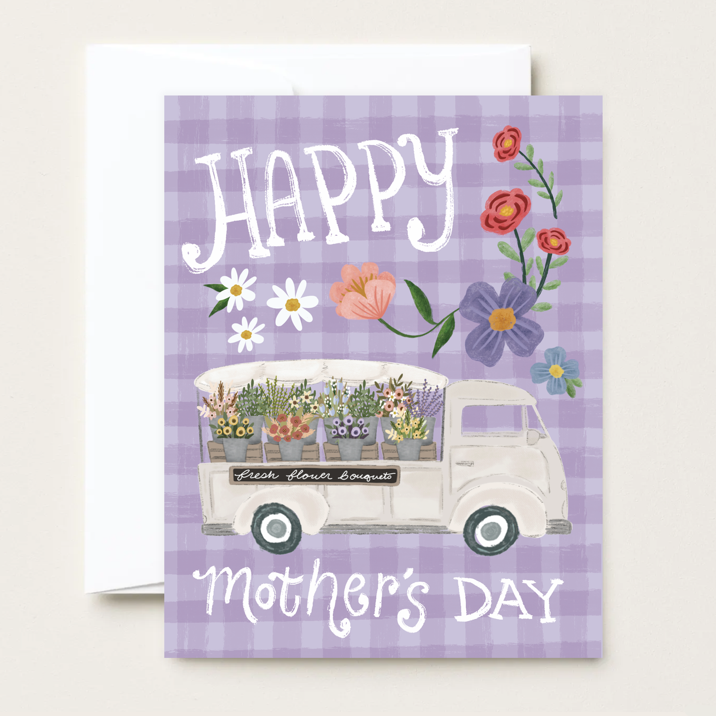 Makerie Day - Vintage Flower Truck - Mother's Day Greeting Card