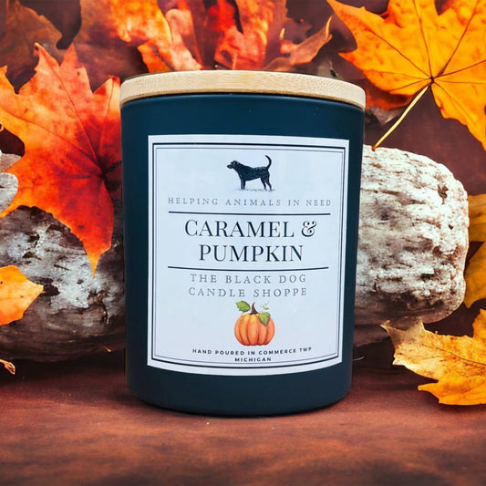 The Black Dog Candle Shoppe - Caramel & Pumpkin Classic Collection Candle