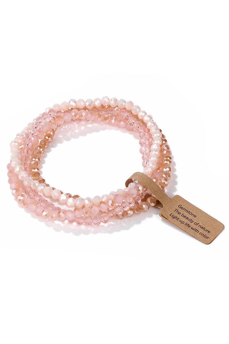 NINEXIS - CWAJE1185_GLASS BEAD 4 SET BRACELET