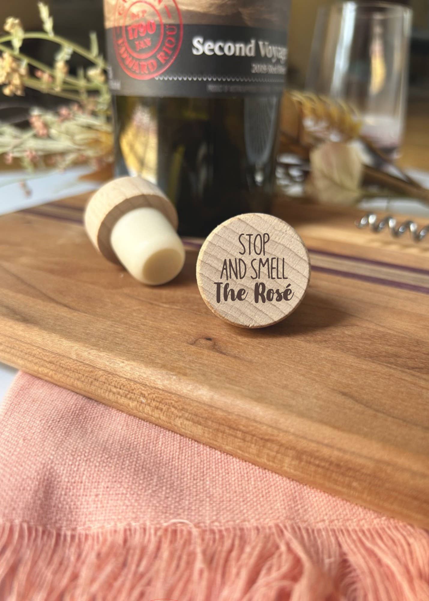 The Lillie Pad - Engraved Funny Wine Bottle Stoppers - Pack of 4 Toppers