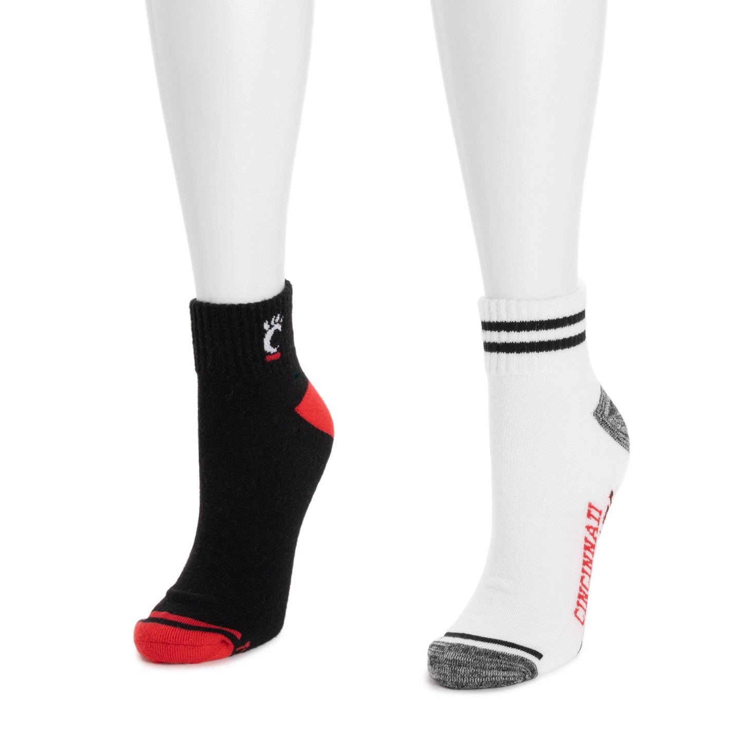 Muk Luks - Cincinnati Bearcats GameDay Unisex Mini Crew Socks 2 Pack