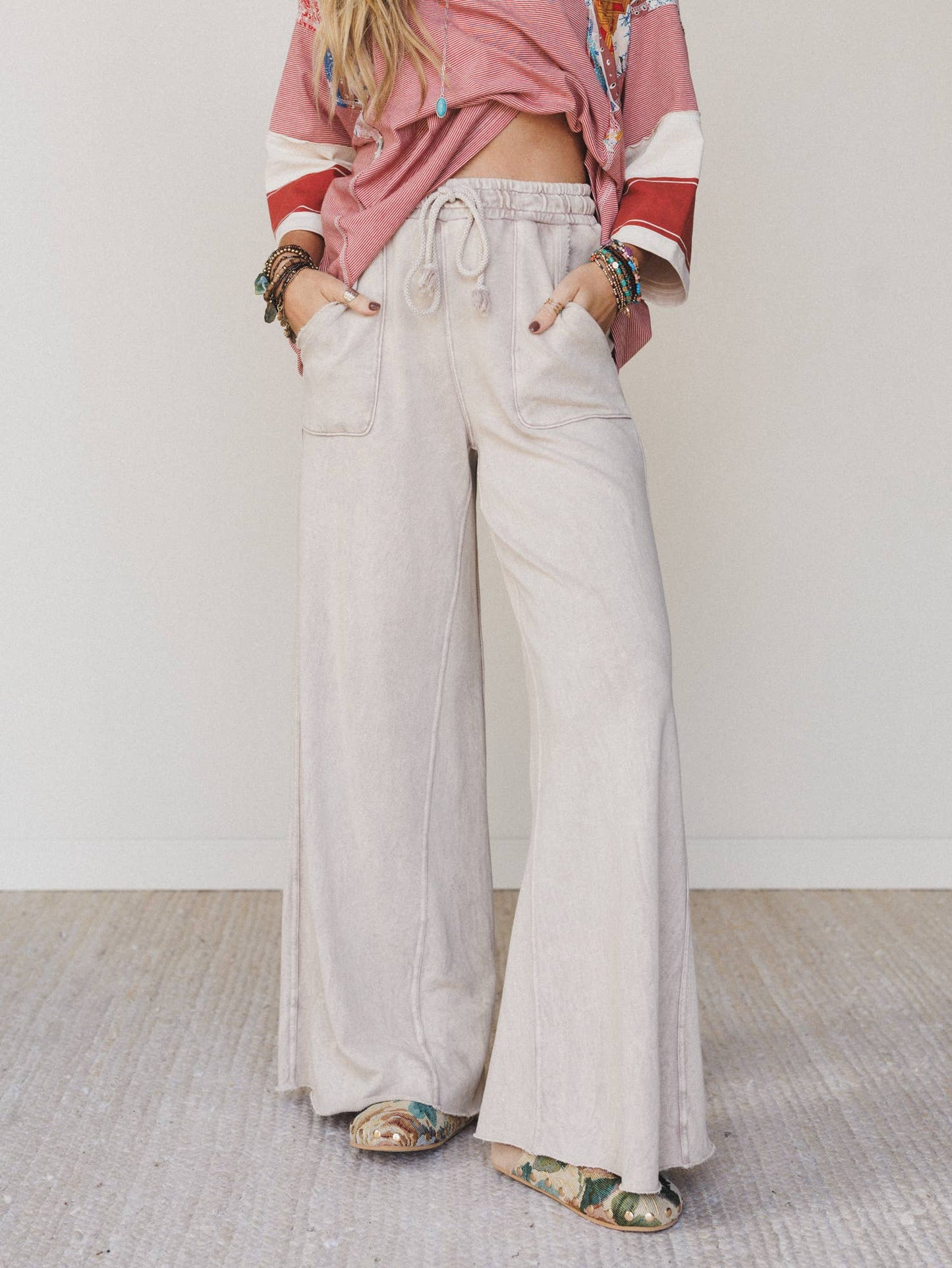 Three Bird Nest - Relaxing Robin Wide Leg Pant - New Taupe