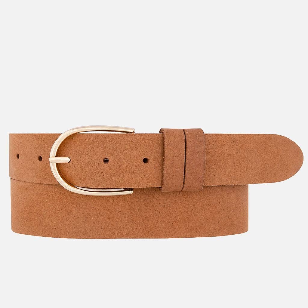 Amsterdam Heritage Leather Belts, Bags, Jackets & Apparel - Drika | Gold Buckle Smart Full Grain Leather Belt Women