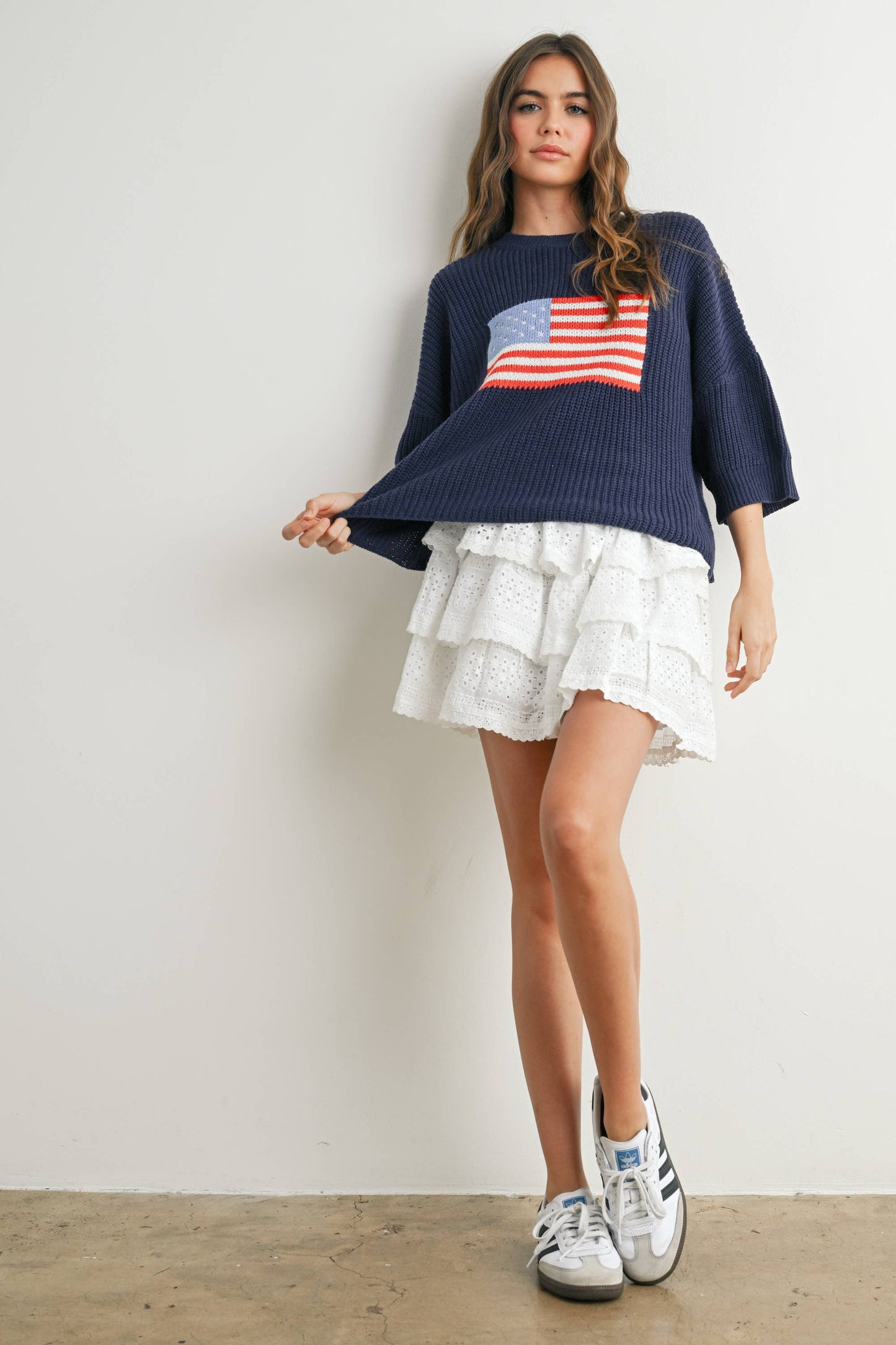 BUTTERMELON - Flag Print Knit Sweater - BMW7691