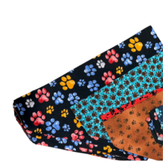Dog bandana paw prints