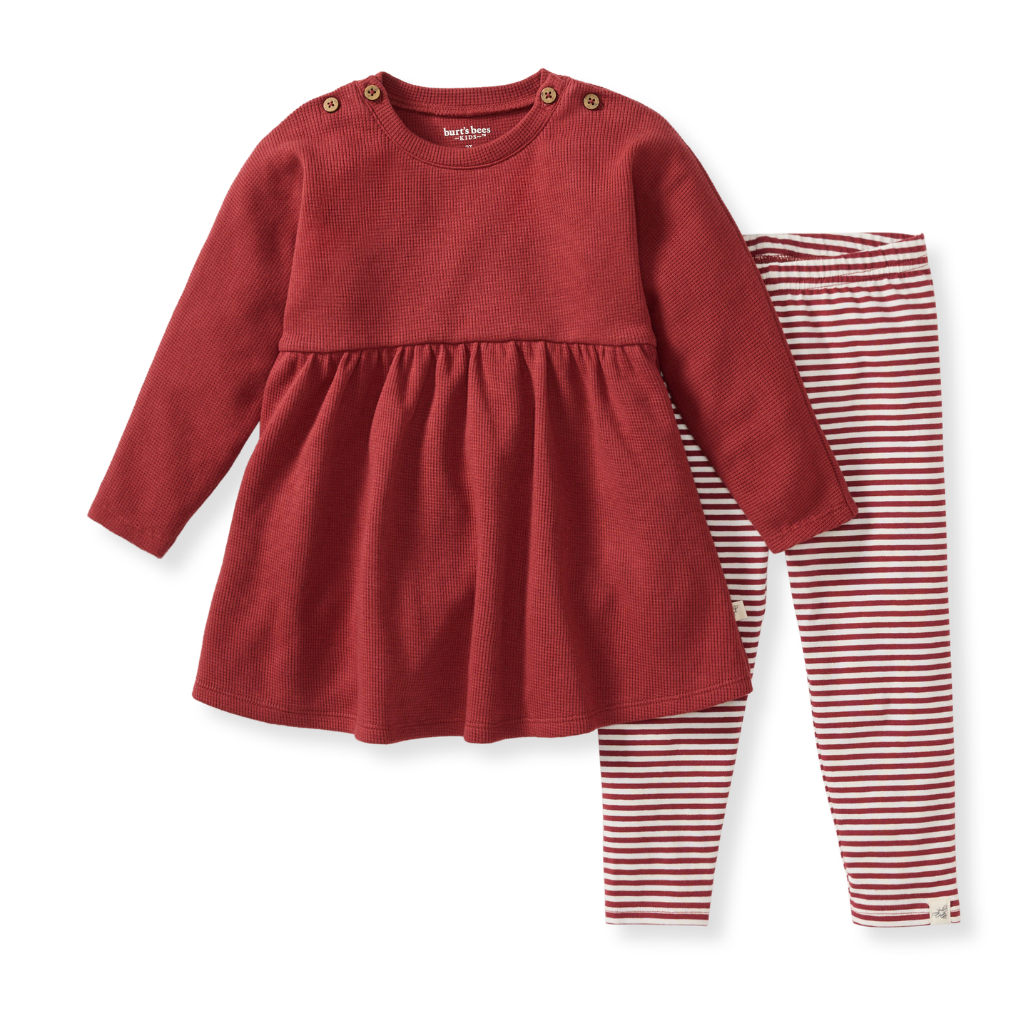 Burt's Bees Baby - Thermal Organic Girl Tunic & Pants Set