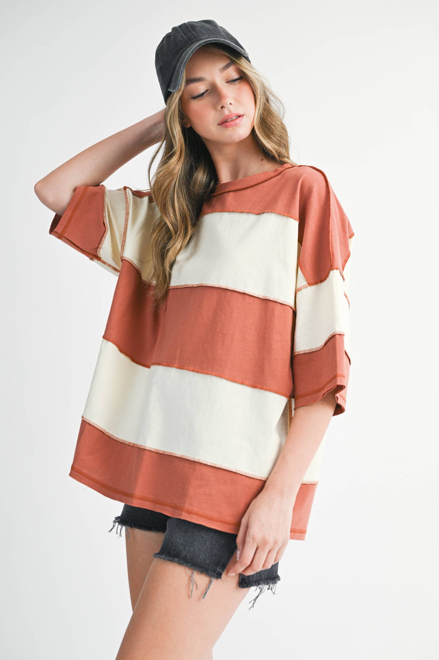 AEMI + CO - 8417FN Polly Color Block Top