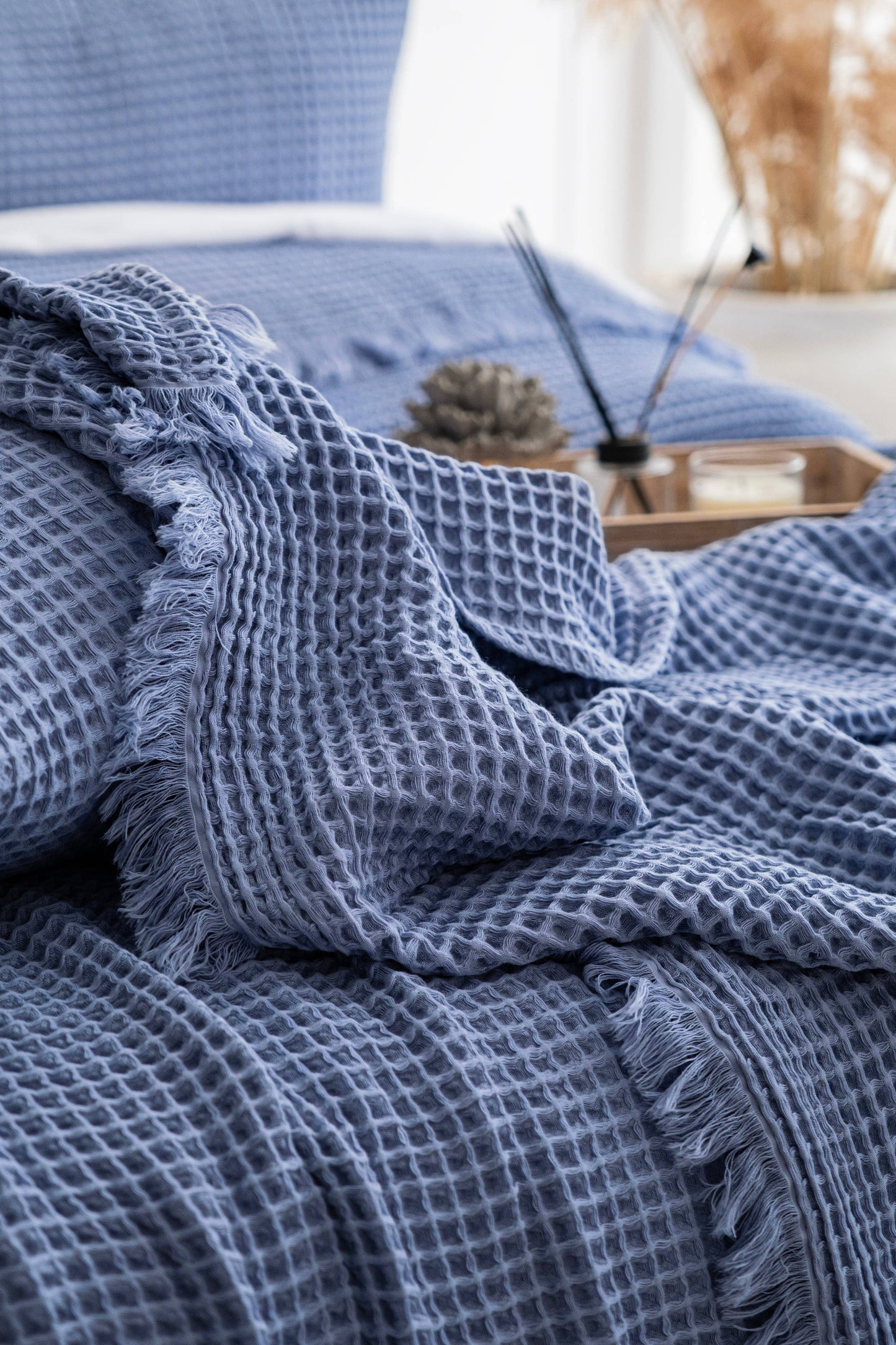 Naturloom - GOTS Certified Organic Cotton Waffle Blanket, Turkish Cotton Bedspread